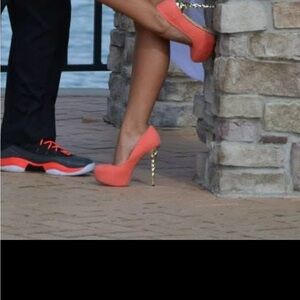 Coral Stiletto Heels (Only Worn Once)